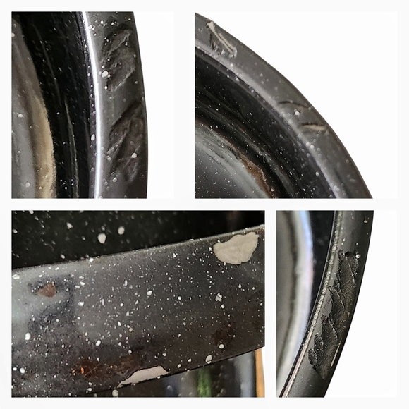 Vintage 1970s Speckled Enamel Turkey Beef Roaster w Lid Kitchen 16" - Picture 7 of 8